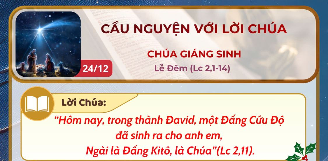 Cầu nguyện với Lời Chúa: Ngày 24 tháng 12