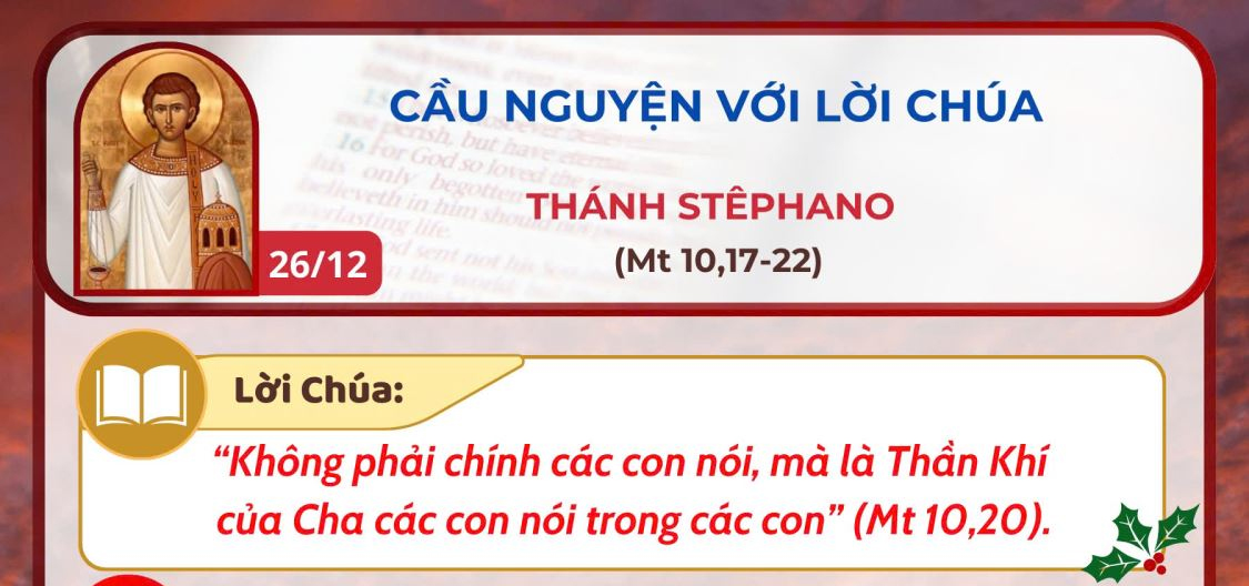 Cầu nguyện với Lời Chúa: Thánh Stêphano