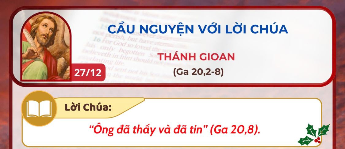 Cầu nguyện với Lời Chúa: Thánh Gioan